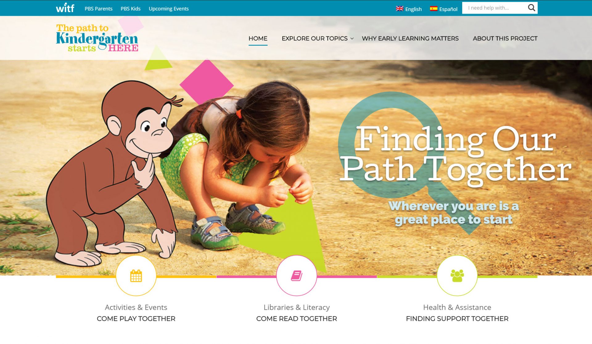 The Path to Kindergarten Starts Here website
