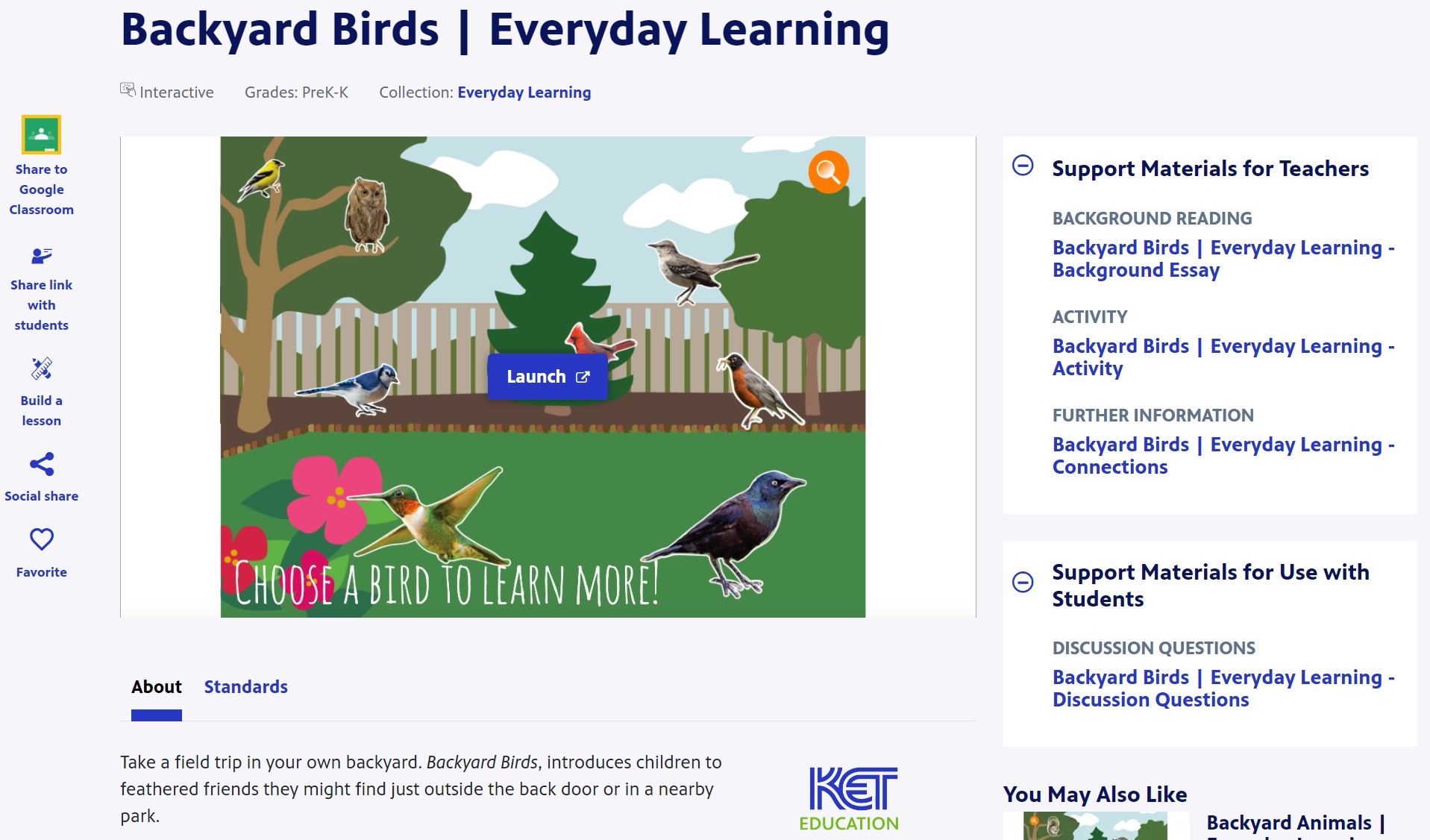 Backyard Birds | Everyday Learning