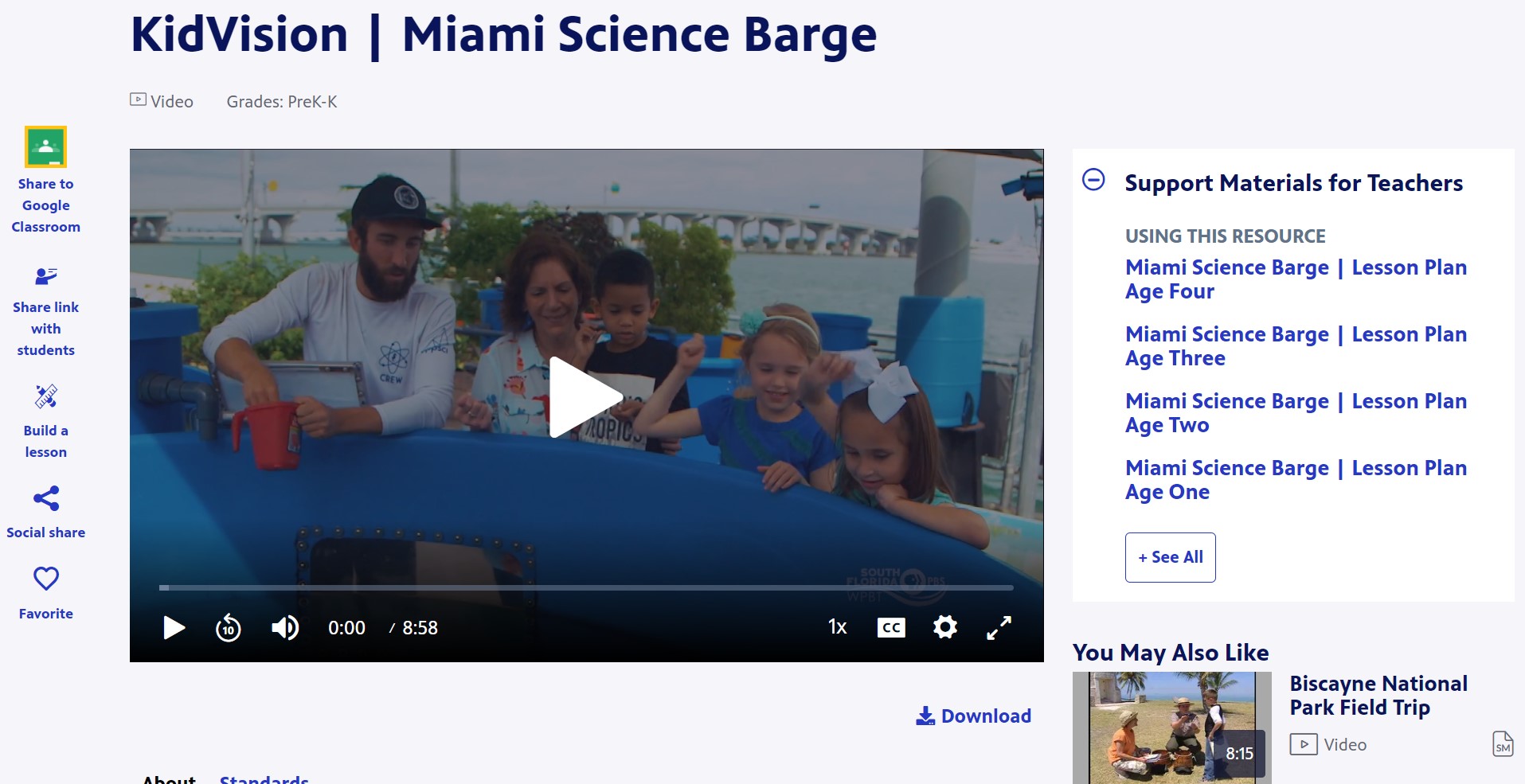 KidVision | Miami Science Barge