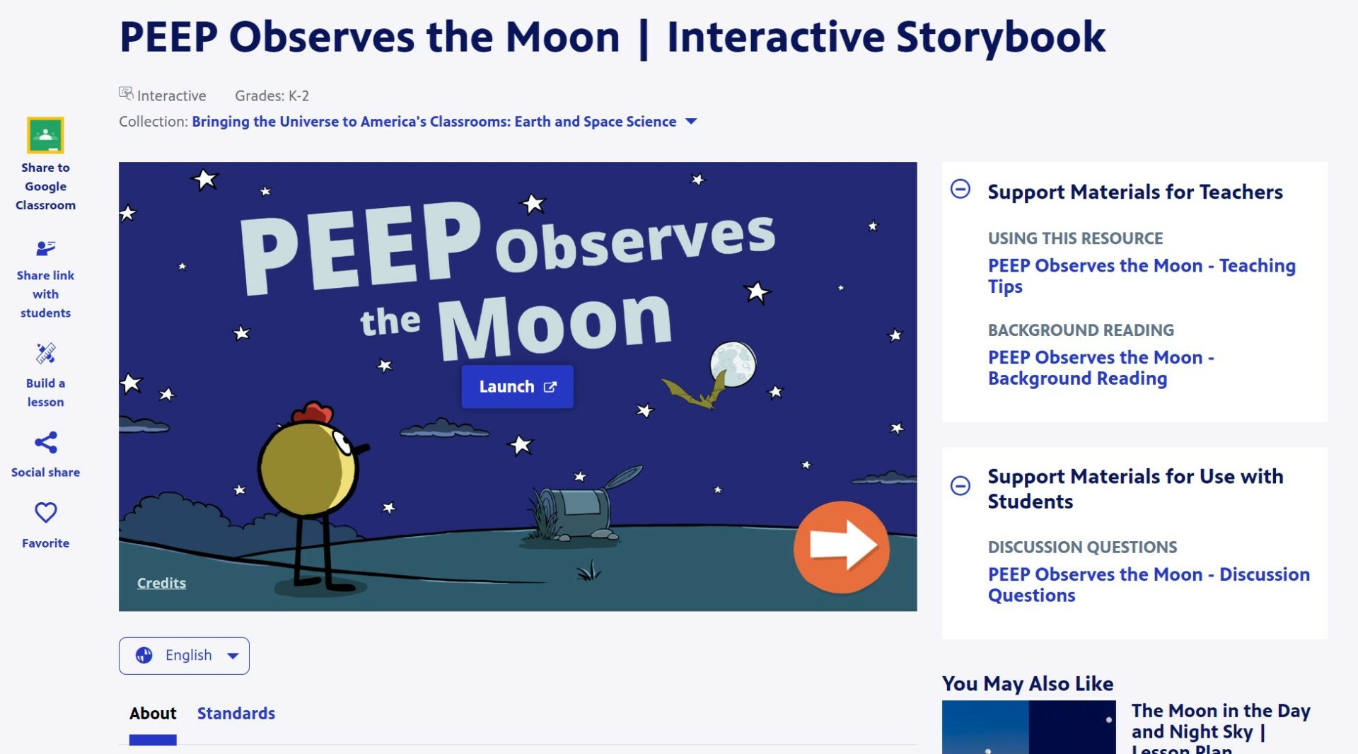 PEEP Observes the Moon | Interactive Storybook | PBS LearningMedia 