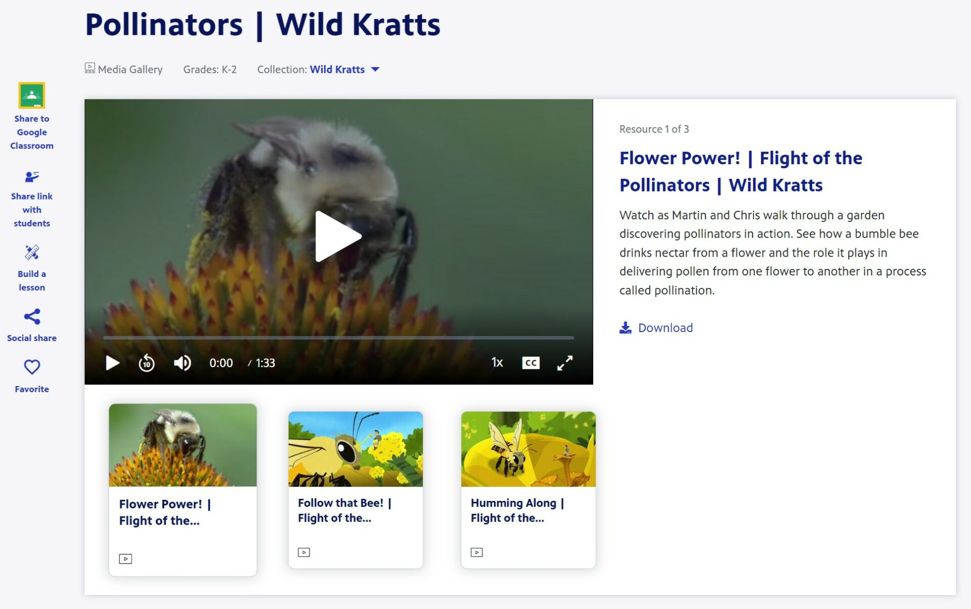 Pollinators | Wild Kratts | PBS LearningMedia 