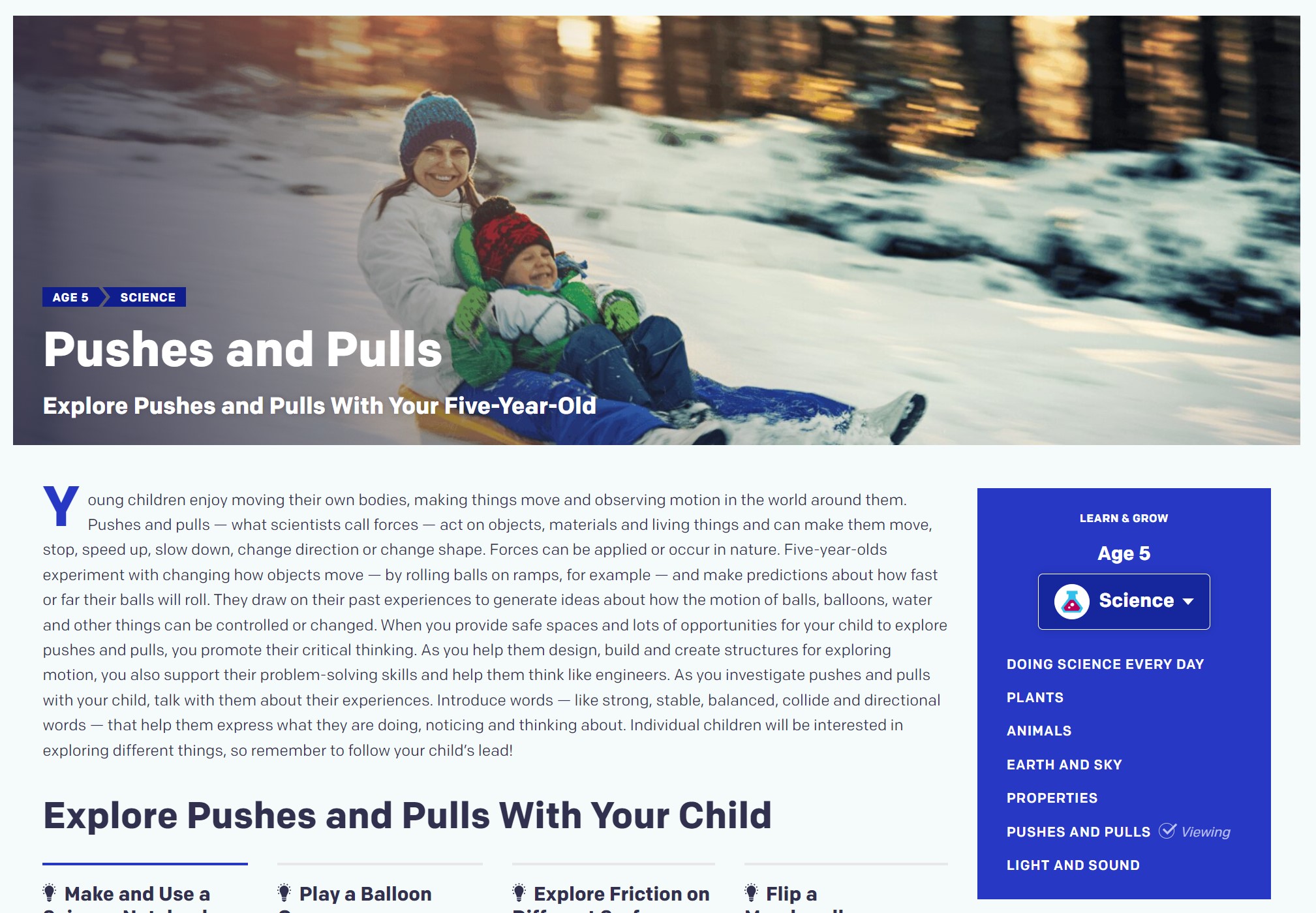 Pushes and Pulls- Parents 