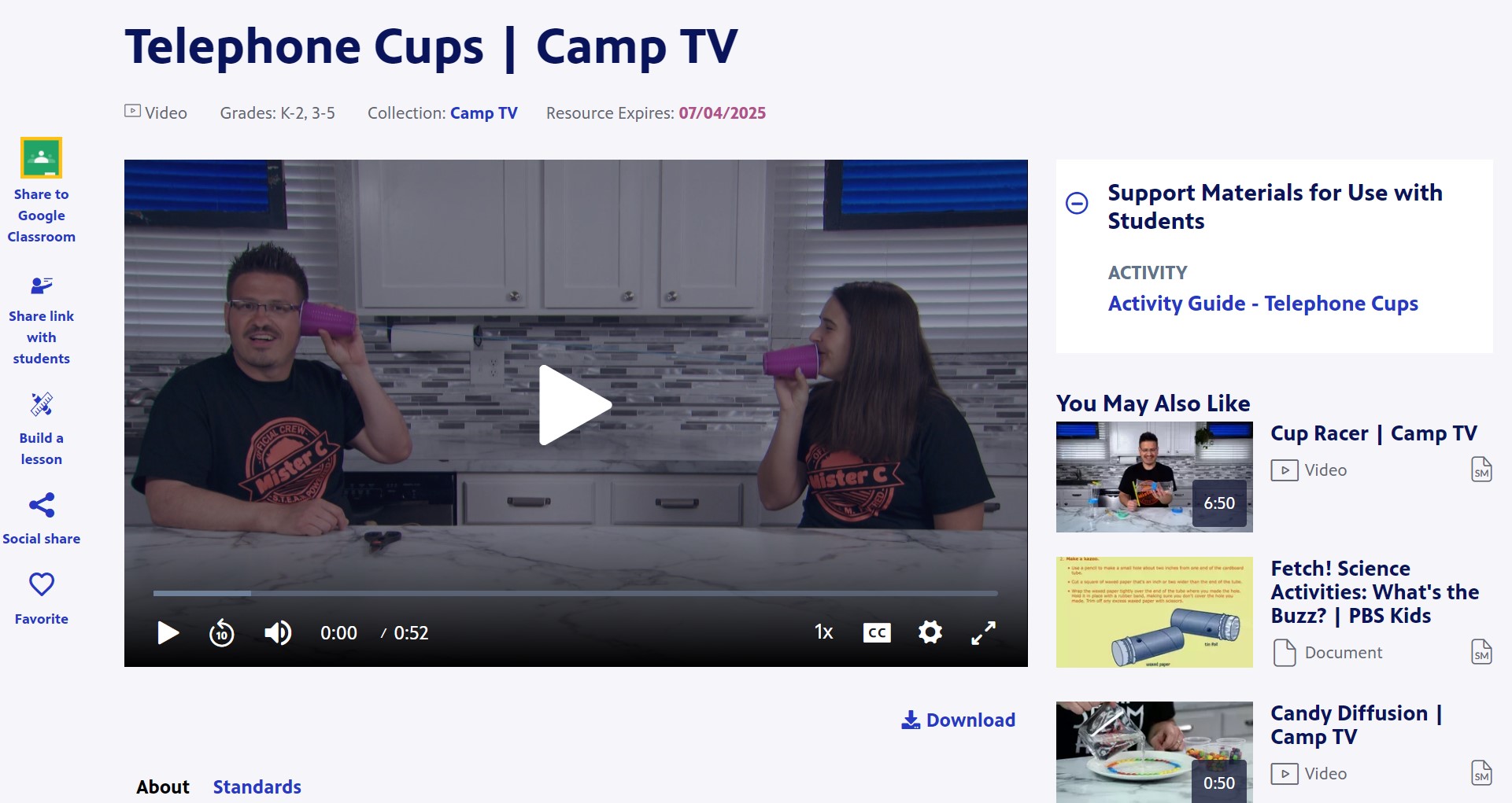 Telephone Cups | Camp TV | PBS LearningMedia