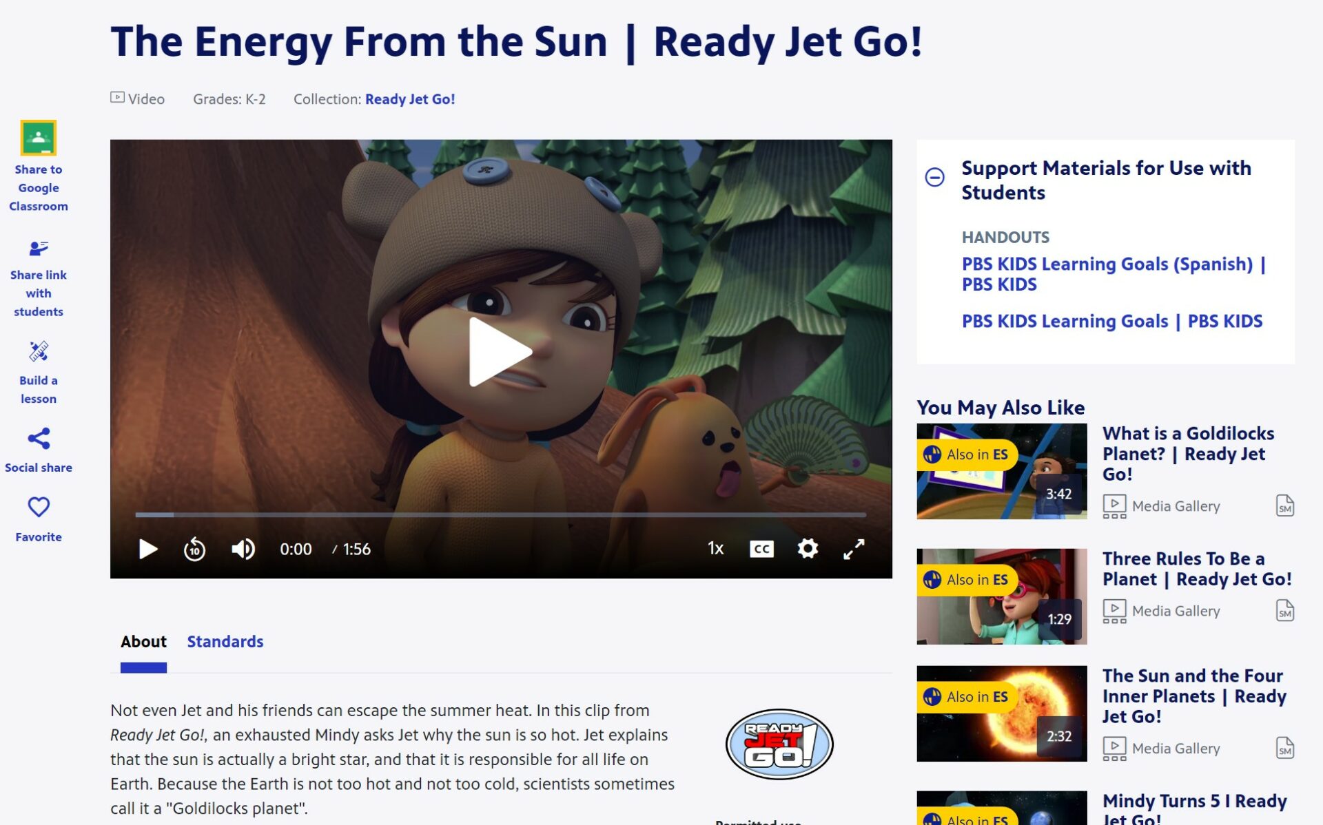 The Energy From the Sun | Ready Jet Go!