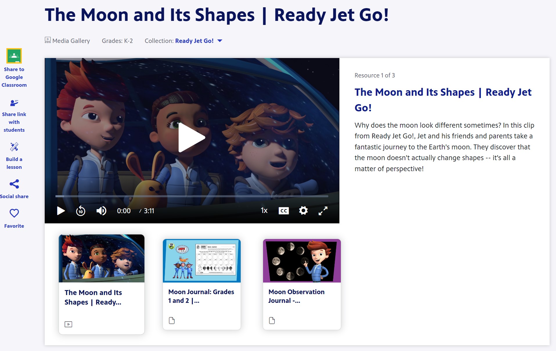 The Moon and Its Shapes | Ready Jet Go! | PBS LearningMedia 